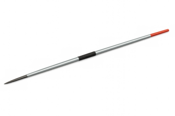 New javelin laying on transparent background ready for competition