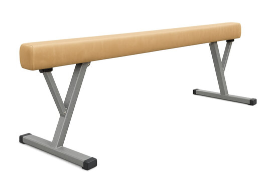 Gymnastic balance beam on transparent background for artistic gymnastics training