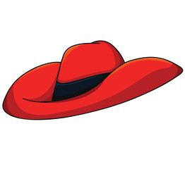 Cute cartoon hand drawn vector cowboy hat clipart.