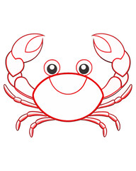 crab animal coloring pages for kids