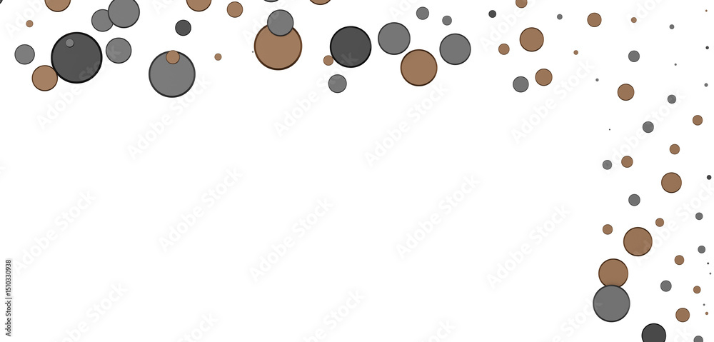 Poster Multicolor confetti abstract background with a lot of falling pieces, isolated on a white background.