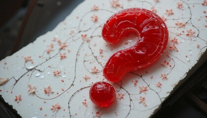 red question mark candy