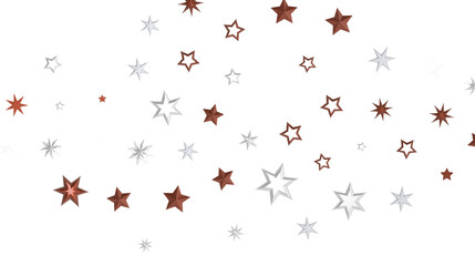 Galactic Christmas Descent: Enthralling 3D Illustration of Falling Holiday Stars from the Cosmos