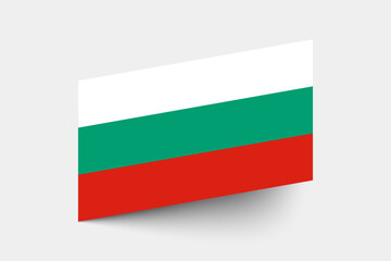Flag of Bulgaria. Bulgaria flag official colors tilted icon digital vector illustration design.