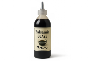 Balsamic glaze bottle with transparent background, perfect for mockups