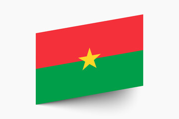 Flag of Burkina Faso. Burkina Faso flag official colors tilted icon digital vector illustration design.