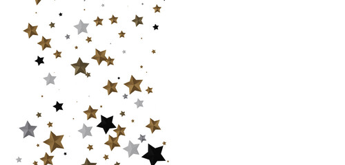 Journey to the Cosmos: Immerse Yourself in a 3D Gold Stars Rainfall