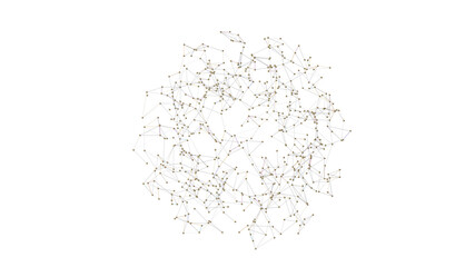 Connecting lines and dots.Big data visualization