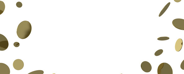 Golden Rainfall: Astonishing 3D Illustration of Golden Confetti Shower