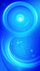 A vibrant blue background adorned with various sizes of white circles and twinkling stars, creating a whimsical and dreamy atmosphere.