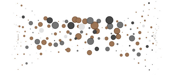 gold confetti background, isolated on transparent background in PNG 3D