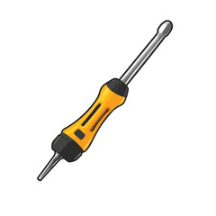 Professional Screwdriver Repair Tool Pictogram Vector Illustration for Technical Projects