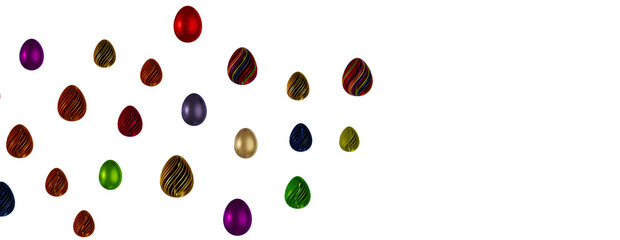Perfect colorful handmade easter eggs