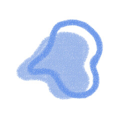 blue rubber glove isolated