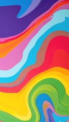 Obraz premium A vibrant mural featuring an explosion of colorful paint splashes and abstract shapes on a textured wall, creating a lively and artistic atmosphere.