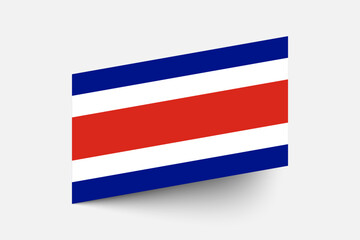 Flag of Costa Rica. Costa Rica flag official colors tilted icon digital vector illustration design.