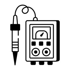 A sketchy style icon depicting a vibration meter

