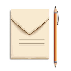 Professional Notebook, Envelope, and Pencil Design Vector Illustration for Business Purposes