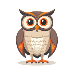 Fototapeta premium Detailed Owl Icon Design Vector Illustration on White Background for Graphic Design Projects
