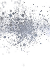 Fototapeta premium Glowing grey particles floating on white background. Perfect for design or texture.