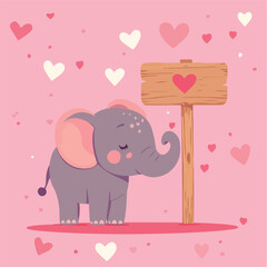 Elegant Pink Color Background with Hearts Silhouettes for Romantic Designs