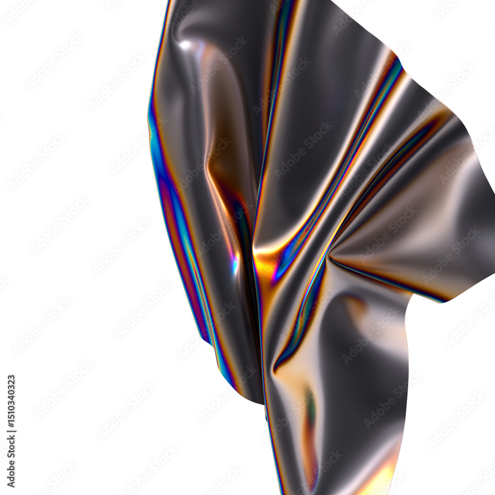 Poster 3d render abstract background. colorful twisted shapes in motion. computer generated digital art for