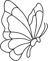 black and white silhouette of a butterfly flying so beautifully