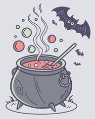 Brewing Spooky Potions A Halloween t shirt Design Perfect for the Season