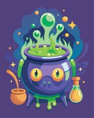 Enchanting Halloween Brew t shirt Design A Whimsical Potion for Spooky Season