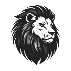 Stylized Lion Head Profile Silhouette 