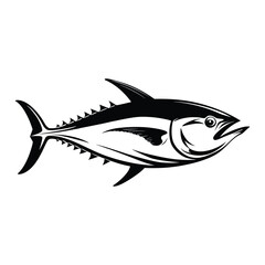 Obraz premium Tuna silhouette of simple minimal vector