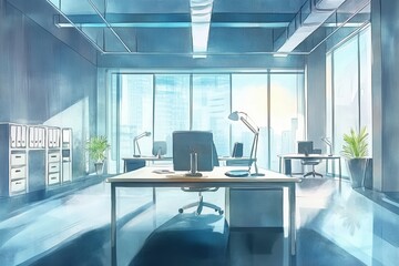 drawn office plan