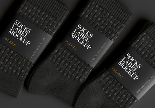 Socks With Label Mockup for Creative Design and Branding Projects