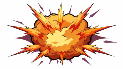Comic Style Explosion Effect Graphic Illustration with Bold Colors