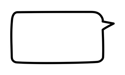 横長四角のシンプル手書きふきだし