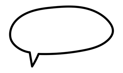 シンプルな丸いコメント手描きふきだし