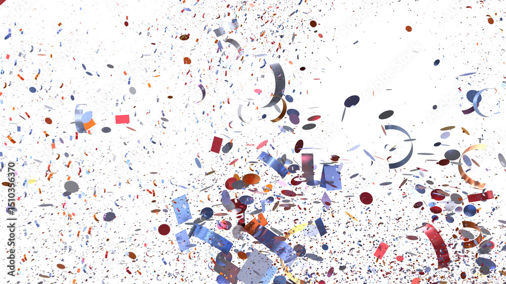 Poster High-resolution image of colorful confetti exploding, perfect for celebratory designs and backgrounds.
