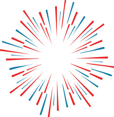 red blue burst blast