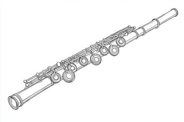Fototapeta premium Modern graphic depiction of a wind instrument. 