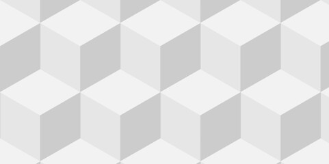 Structure white block box cube seamless pattern grid vintage surface triangle web monochrome square texture white overlap cubic background.	