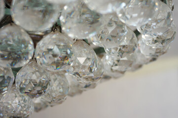 Chandelier Crystals Close-up
