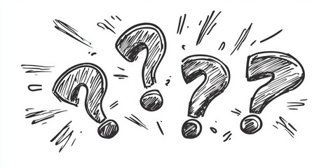Unique artistic representations of exclamations and inquiries.