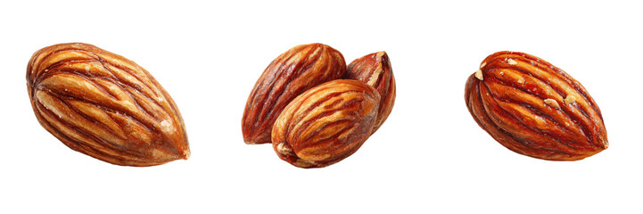 Detailed Study of Brown Cocoa Beans on White Background