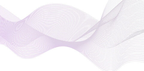 Fototapeta na wymiar Abstract smooth frequency isolated element creative pink wave line blend curve flow technology modern white background. web banner vector beautiful waveform light music energy design. 