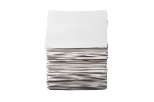 A High Stack of Blank White Paper Sheets Ready for Printing or Writing Perfect for Office or School Supplies