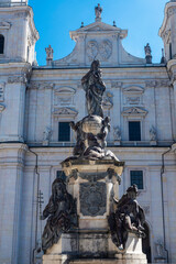 Mariensaule and the Cathedral of Salzburg, Austria