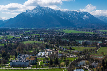 Overview of the city of Salzburg in Austria