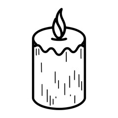 candle icon isolated PNG transparent