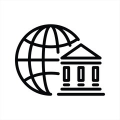 Internet Banking online simple line icon