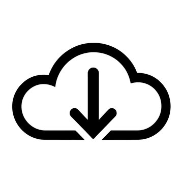 cloud download icon isolated PNG transparent